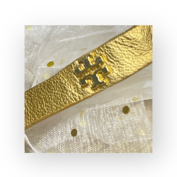 Tory Burch ✤ Two Band Flats Espadrilles Slides Jute Sandals ✤ Metallic Gold ✤ 8M - Picture 12 of 17